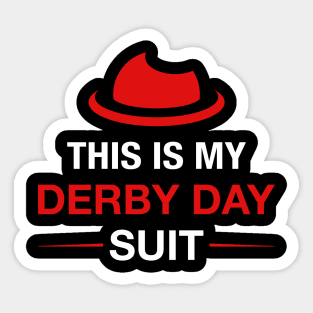 Funny Derby Day Horse Hat, Derby Suit Kentucky Racing Lover Sticker